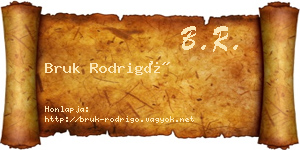 Bruk Rodrigó névjegykártya